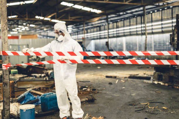 Professional Sewage Cleanup technician working in Albany, KY